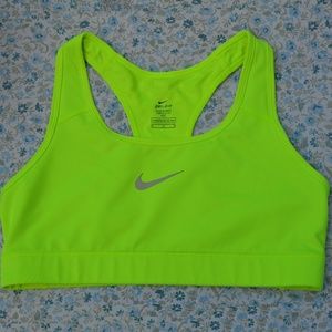 Nike Dri-Fit Sports Bra Volt Yellow Size Medium #2